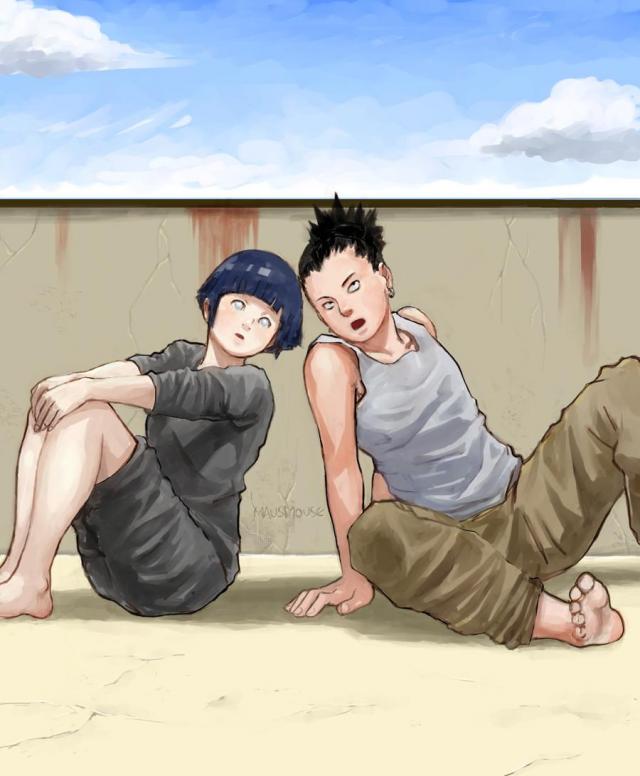 Shikamaru and Hinata falling in love